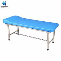 Stainless Steel Medical Examination Bed with Waterproof PU Mattress for Hospital Clinic
