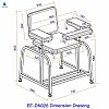 Hospital Blood Collection Chair with Adjustable Arm Support